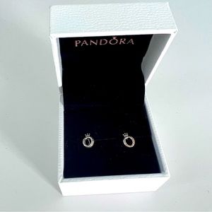 Pandora logo earrings